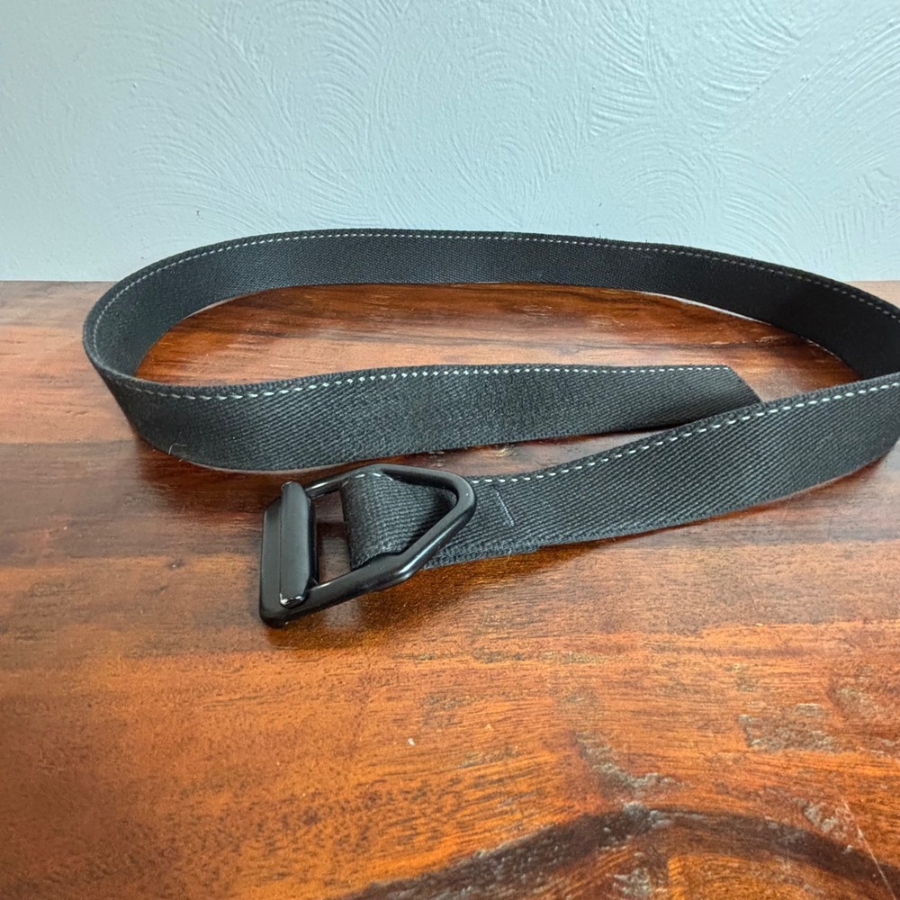 Bison Designs Mens Black Nylon Web Belt XL Handcrafted Colorado D-Ring Buckle